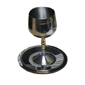  High Quality Stainless Steel Kiddush Wine Cup and Coaster 