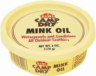   mink oil and silicone waterproofs softens and moisturizes dry leather
