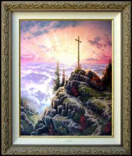   30x24 S/N Framed Limited Edition Thomas Kinkade Jesus Canvas Paintings