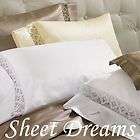 Sferra 600 Egyptian Cotton Sateen White King Sheet Set  