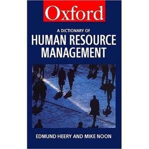  A Dictionary of Human Resource Management 1st Edition 