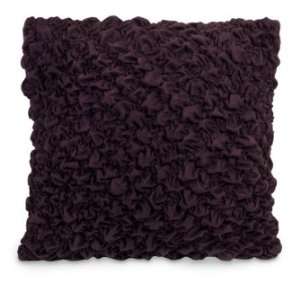   Pillow 20x20 Polyfill Polyester Eggplant Color Rosette