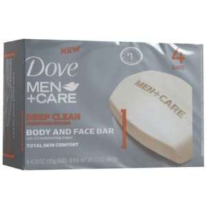 Dove Men +Care Body & Face Bar, Deep Clean, 17 oz, 4 ct (Quantity of 5 