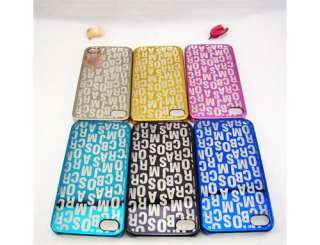 Ultra light weight and hard shell case alphabet design for iphone4/4S 