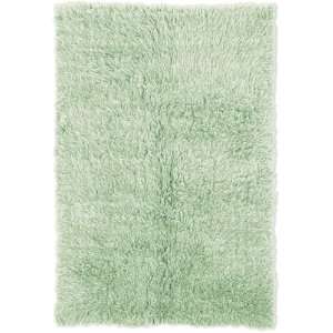  New Flokati Pastel Green 100% Wool Rug NFPG (96 x 136 