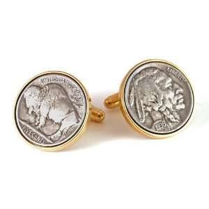 JJ Weston Buffalo Nickel American Coin Cufflinks with Presentation box 