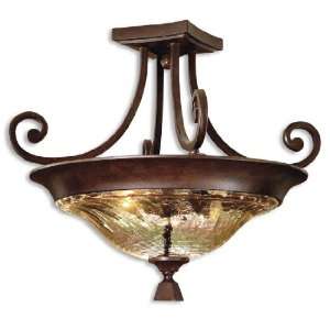 Uttermost 19 Inch Elba 2 Lt Semi Flush Mount Ceiling Light Fixture 