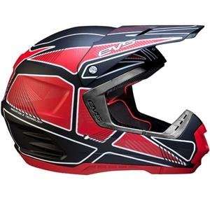  EVS Vortek T5 Lines Helmet   Medium/Matte Red Automotive