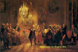 Flute Concert Adolf Menzel repro oil painting  