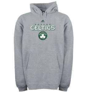  Boston Celtics Grey adidas True Fleece Hooded Sweatshirt 