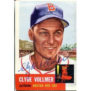  Clyde Vollmer Autographed 1953 Topps Card 