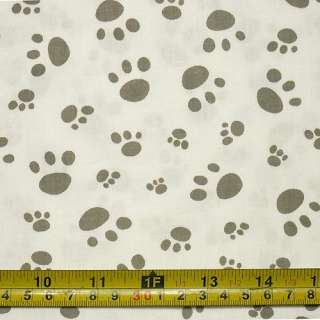 Puppy Dog Paw Print Cotton Quilt Fabric W 63 c906  
