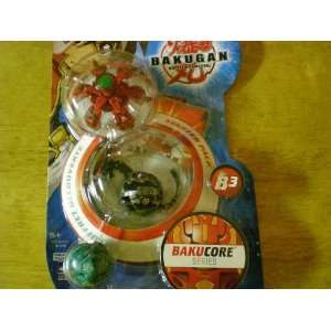  Bakugan Bakucore Starter Pack(Red Freezer, Black Silver 