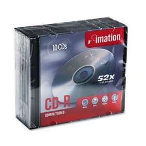  imation® CD R Recordable Disc DISC,CDR,52X,JEWL,10PK,SR 