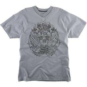  Fox Racing Youth Faded Ink Vneck Shirt   X Large/Grey Automotive