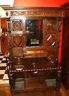 Exquisite French Antique 19c Louis XIII Walnut Hall Tree/ Hall Stand