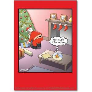 Funny Merry Christmas Card Too Much Info Fish Humor Greeting Tim 