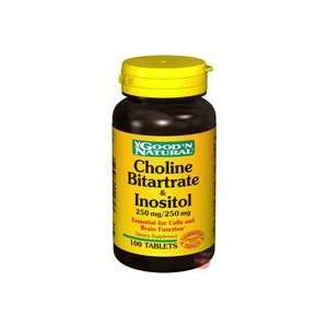 Choline & Inositol 250mg/250mg   100 tabs,(Goodn Natural)  