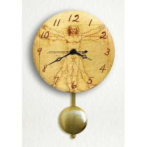  Vitruvian Man Leonardo da Vinci 6 Pendulum Wall Clock 