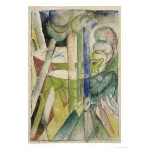 Mountain Goats Giclee Poster Print by Franz Marc, 42x56