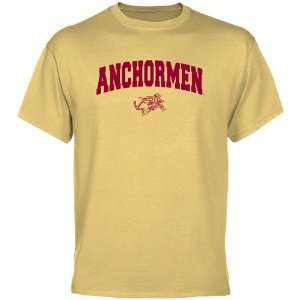  Rhode Island Anchormen Light Gold Logo Arch T shirt 