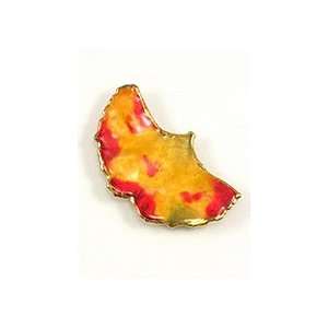  REAL LEAF Ginkgo Leaf Bar Pin Brooch Fall Jewelry