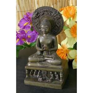  Indian Buddha Turning the Wheel of the Dharma Bronze 