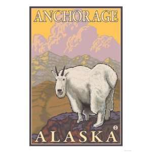  Mountain Goat, Anchorage, Alaska Giclee Poster Print 