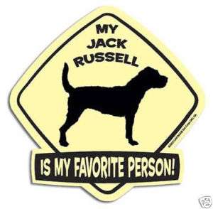 JACK RUSSELL Wag Tag CAR MAGNET My Favorite Person  