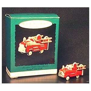  HALLMARK Miniature Pedal Car Fire Truck ornament 