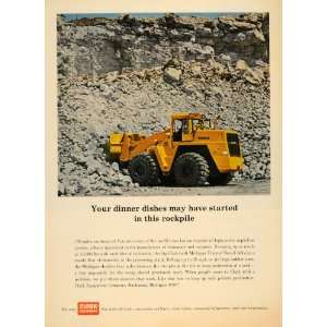   Michigan Tractor Shovel Rocks   Original Print Ad