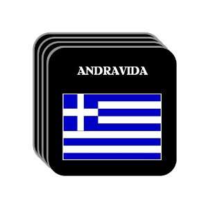  Greece   ANDRAVIDA Set of 4 Mini Mousepad Coasters 