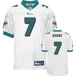  Chad Henne Jersey Reebok Authentic White #7 Miami Dolphins Jersey 