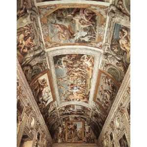   Mounted Print Carracci Annibale Farnese Ceiling fresco