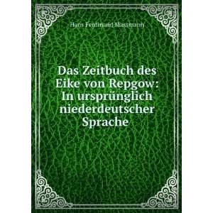   niederdeutscher Sprache . Hans Ferdinand Massmann Books