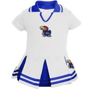   Jayhawks White Toddler One Piece Cheerleader Dress