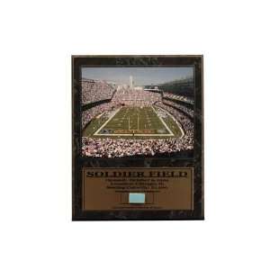 Soldier Field 12x15 Game Used Commemorative Plaque   Framed NFL Photos 
