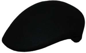 NEW Mens 100% Wool Felt Ivy Cap Hat Black  