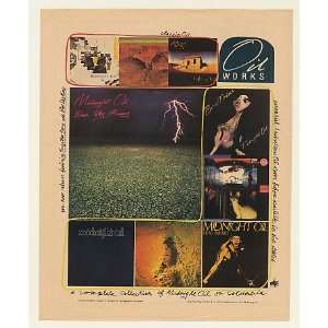  1990 Midnight Oil Works Collection Columbia Records Print 