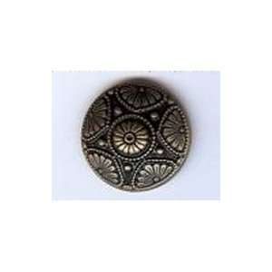  Ornate Persian Button. Antique Brass Finish 7/8 