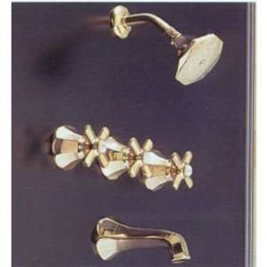  Sign of the Crab P0808S Supercoated Brass Deco Shower Set 