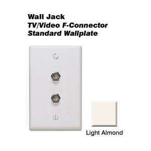  Leviton 80782 T Standard Video Wall Jack, F X F, Light 