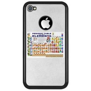  iPhone 4 or 4S Clear Case Black Periodic Table of Elements 