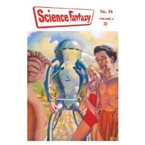  Science Fantasy Robot with Human Friends 20x30 poster 