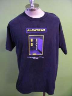 Vtg Alcatraz Prison Regulation # 5 T shirt Cotton XL  