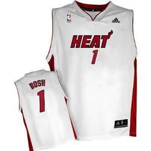  Miami Heat #1 Chris Bosh White Jersey