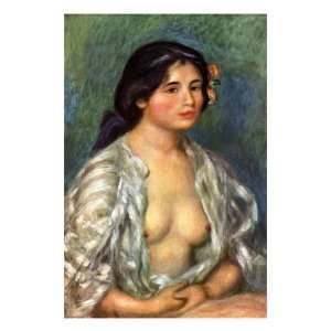  Gabrielle with Open Blouse by Pierre Auguste Renoir, 24x32 