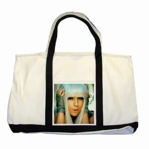  Cute Poker Face Lady Gaga Collectible Two Tone Tote Bag 