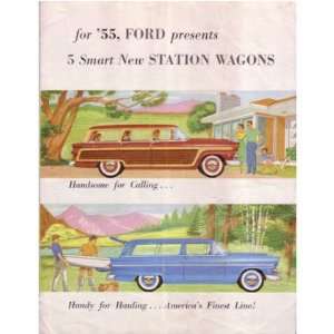  1955 FORD STATION WAGON Sales Folder Literature Piece 