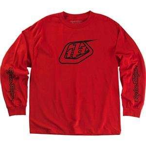  Troy Lee Designs Logo Long Sleeve T Shirt   X Large/Red 